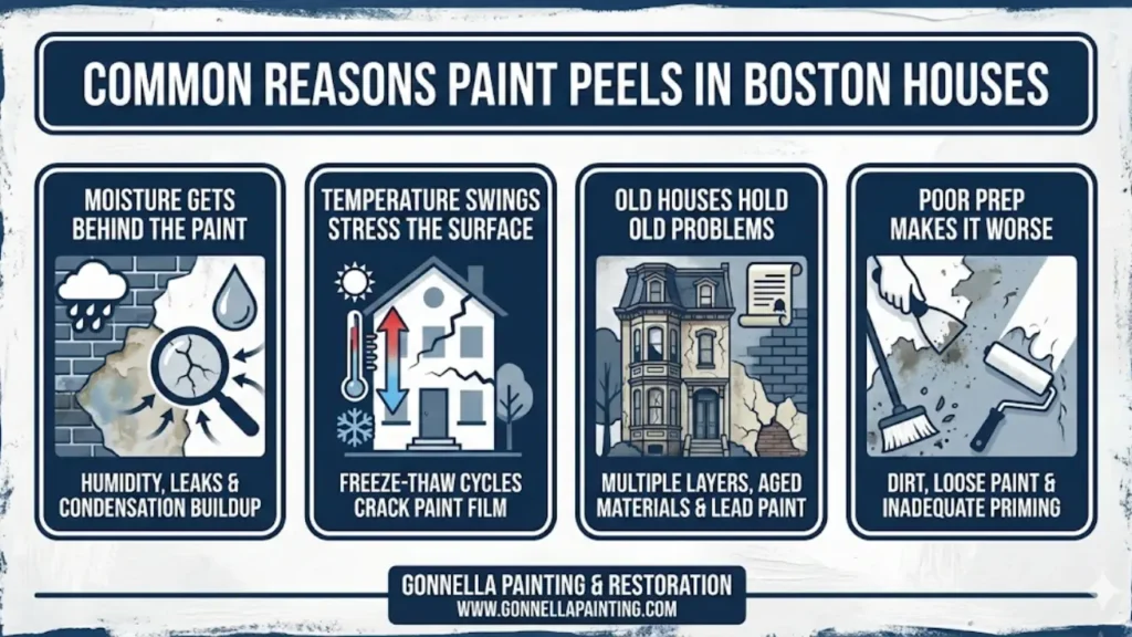 Common Reasons Paint Peels in Boston Houses
